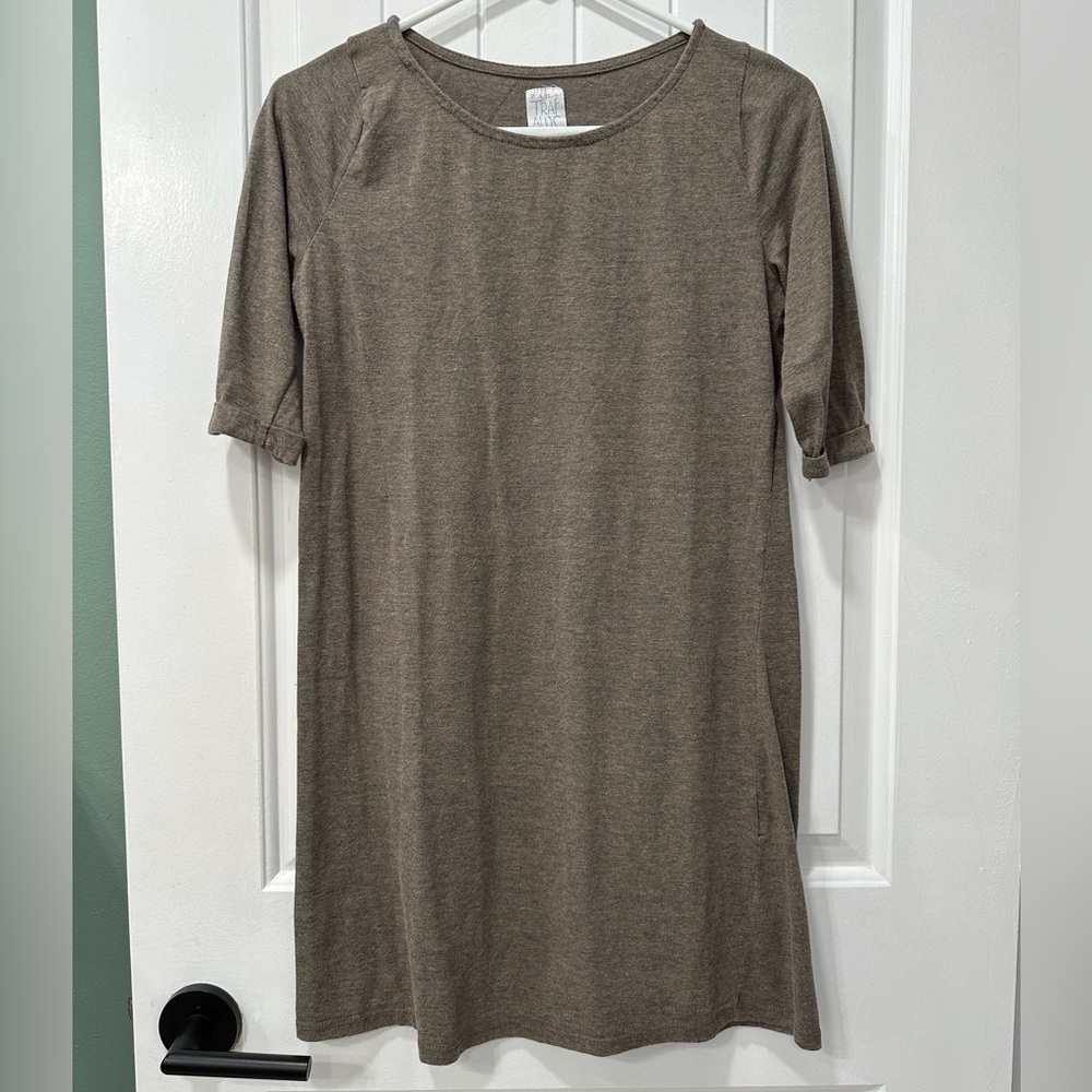 Zara T-Shirt Dress in Brown